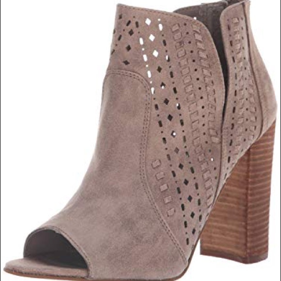 Carlos Santana Shoes - NEW Almond peep-toe booties with back zipper